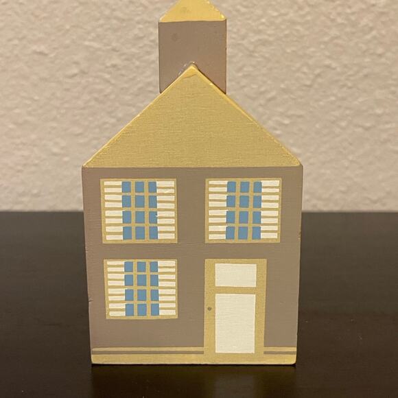 Set of 3 Little wooden houses, wooden blocks - Picture 4 of 10